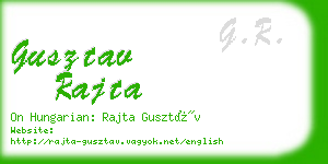 gusztav rajta business card